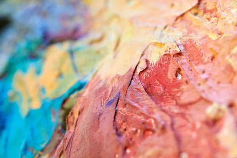 Abstract texture with random color spots and smears Foto stock