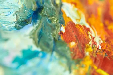Abstract texture with random color spots and smears Stock-Fotos