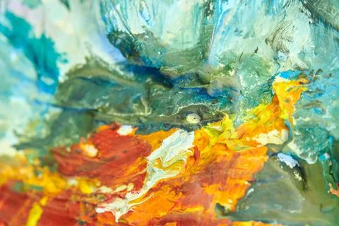 Abstract texture with random color spots and smears Stock-Fotos