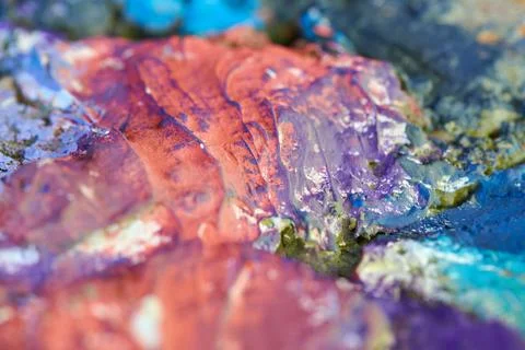 Abstract texture with random color spots and smears Foto stock