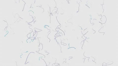 Abstract texture similar to worms on a transparent background. Stock Footage 195200577