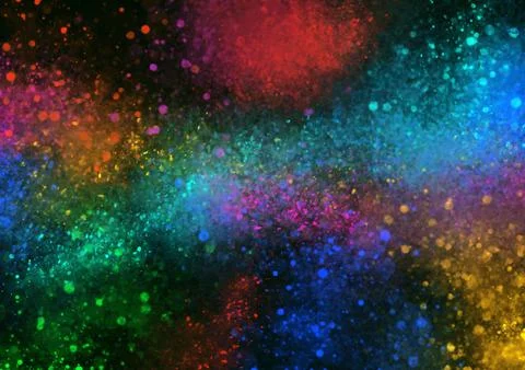 Abstract texture of splashes and drops of colored paint as a full color Stock Illustration