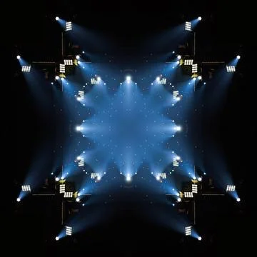 Abstract texture. Stage light and smoke on stage, lighting and spotlights Stock Illustration