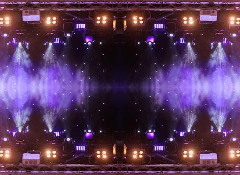 Abstract texture. Stage light and smoke on stage, lighting and spotlights Stock Photos