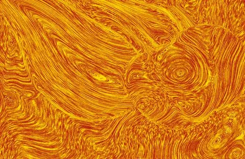 Abstract texture of swirling red and gold patterns. Stock Illustration
