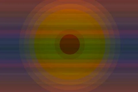 An abstract texture of transparent circle layers in orange and purple tones o イラスト素材