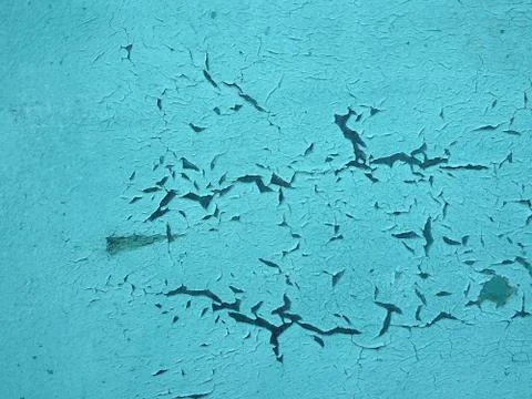 Abstract texture turquoise background with cracks and craquelure Stock Photos