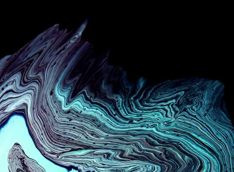 Abstract texture with wave of acrylic Fluid Art with effect stone slice. Stock Illustration