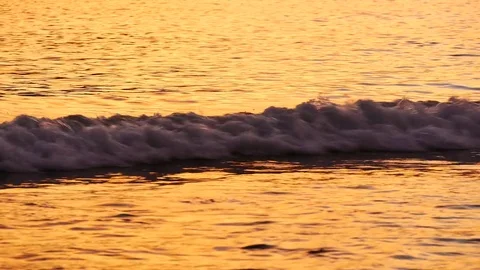 Abstract texture of wave in the sea with sunlight before sunset. Stock Footage 83473777