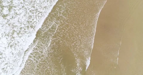 Abstract Texture of Waves and Foam on a Beach Stock-Footage 324752218