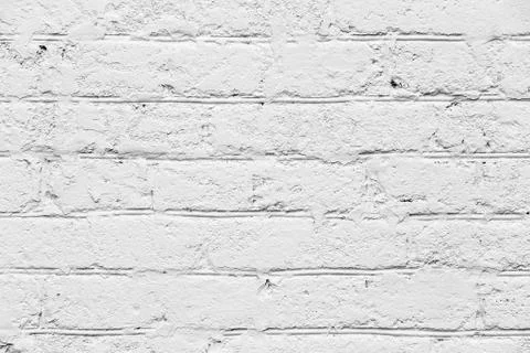 Abstract texture of white painted brick wall Stock Photos