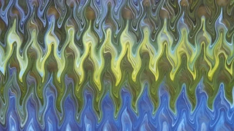 Abstract texture in yellow and blue tones. Beautiful liquid art. Flowing, ever Stock Footage 270591229