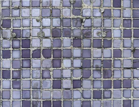 Abstract textured background of small square tiles in purple tones Stock Photos
