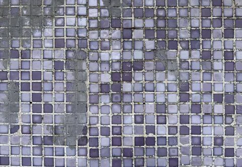 Abstract textured background of small square tiles in purple tones Stock Photos