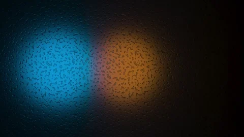 Abstract textured glass surface with glowing blue orange and red light spot.. Vídeos de archivo 332148220
