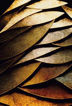 Abstract textured golden leafy pattern Illustrazione stock