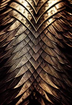 Abstract textured golden shield pattern Stock Illustration