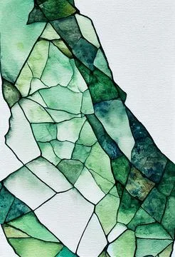 Abstract textured green crystals pattern Stock Illustration