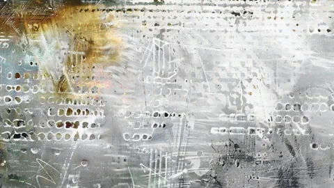 Abstract Textured Grunge Texture Display Stock Footage 296185058