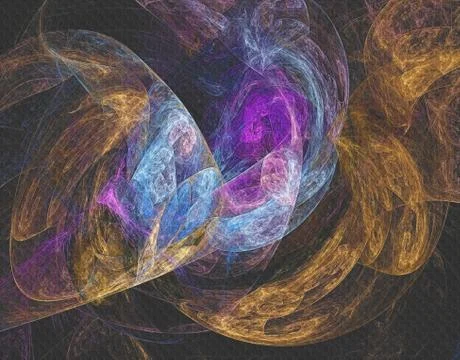 Abstract textured plasmatic background in blue, violet and yellow Stock Illustration