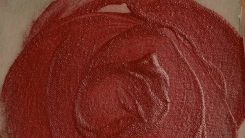 Abstract Textured Red Painted Circle Vídeos de archivo 111756250