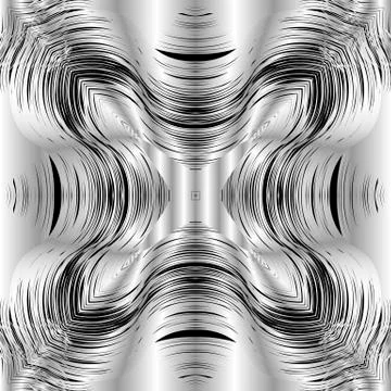 Abstract textured silver 3d vector seamless pattern. Ornamental surface black Stock Illustration