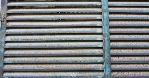 Abstract textures and patterns- old rusty metal grill window Stock Footage 205525794