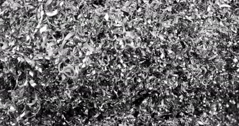 Abstract textures and patterns - Scrap metal shavings swirls. Steel scrap Stock Footage 205532533