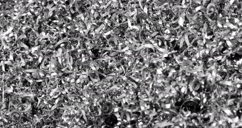 Abstract textures and patterns - Scrap metal shavings swirls. Steel scrap Stock Footage 205532607
