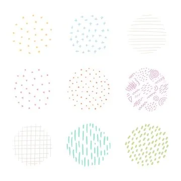 Abstract textures, isolated elements collection. Stock Illustration