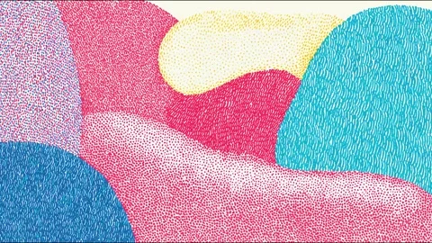Abstract textures in vibrant motion: handdrawn stopmotion animation Stock Footage 315504856