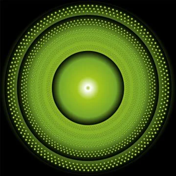 Abstract themed vector background with shiny dotted circles Illustrazione stock