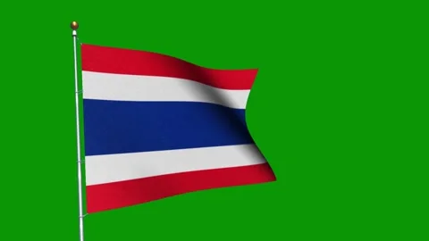 Abstract Thiland flag flying animation Stock Footage 260770990