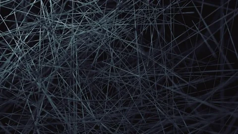 Abstract Thin Lines Random Motion, 3d Loopable Animation 4k 库存影片 72899255