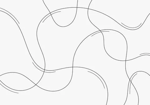 Abstract thin lines wavy illustration free shape temlate. Stock Illustration