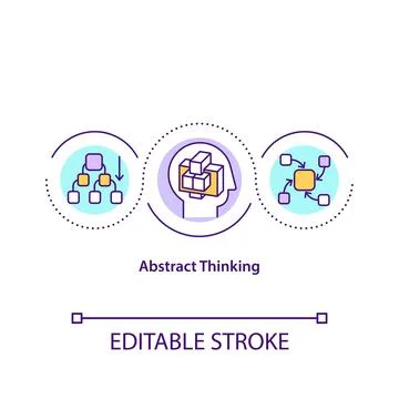 Abstract thinking concept icon Stock Illustration