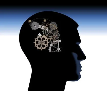 Abstract thinking mechanical Stock Illustration