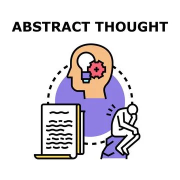 Abstract thought process developing creative ideas Stock Illustration