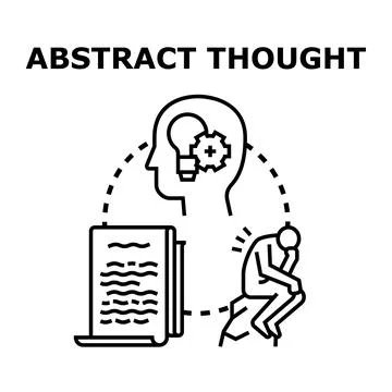 Abstract thought process developing creative ideas Stock Illustration