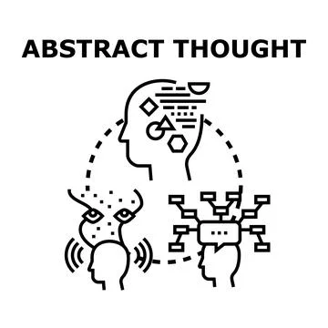 Abstract thought process developing ideas in mind 库存插图