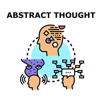 Abstract thought process developing ideas in mind Stock Illustration
