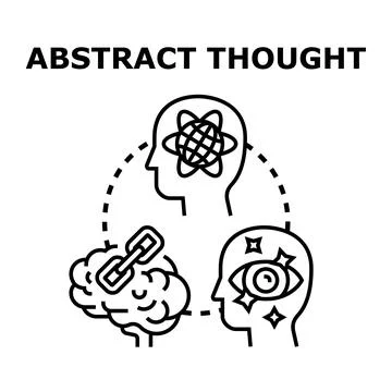 Abstract thought process developing new ideas concept Illustrazione stock