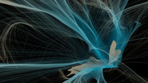 Abstract Threads On Black Background Stock Illustration