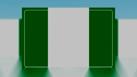 Abstract three dimensional banner with green and white panels and soft shadow Video stock 343643798