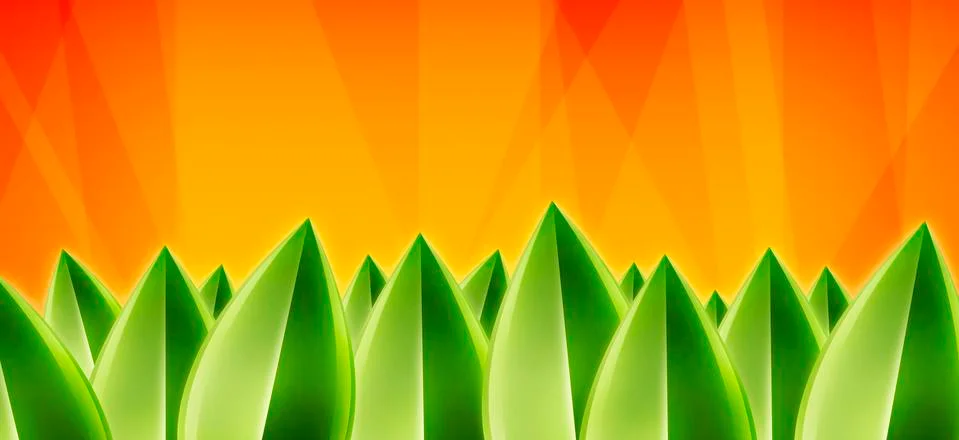 Abstract three-dimensional bay leaf shapes 스톡 일러스트