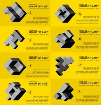 Abstract three-dimensional cube Stock Illustration