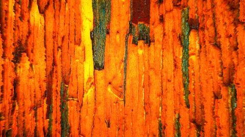 Abstract three-dimensional dark orange fiery background. 3d render illustrati Stock Illustration