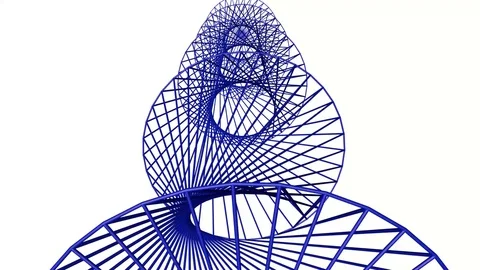 Abstract three-dimensional figure rotates on a white background. 3d rendering Stock Footage 100163294