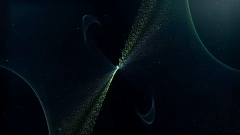 ABSTRACT THREE DIMENSIONAL FORM IN SPACE Stock Footage 81089723