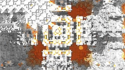 Abstract three-dimensional fractal Illustrazione stock